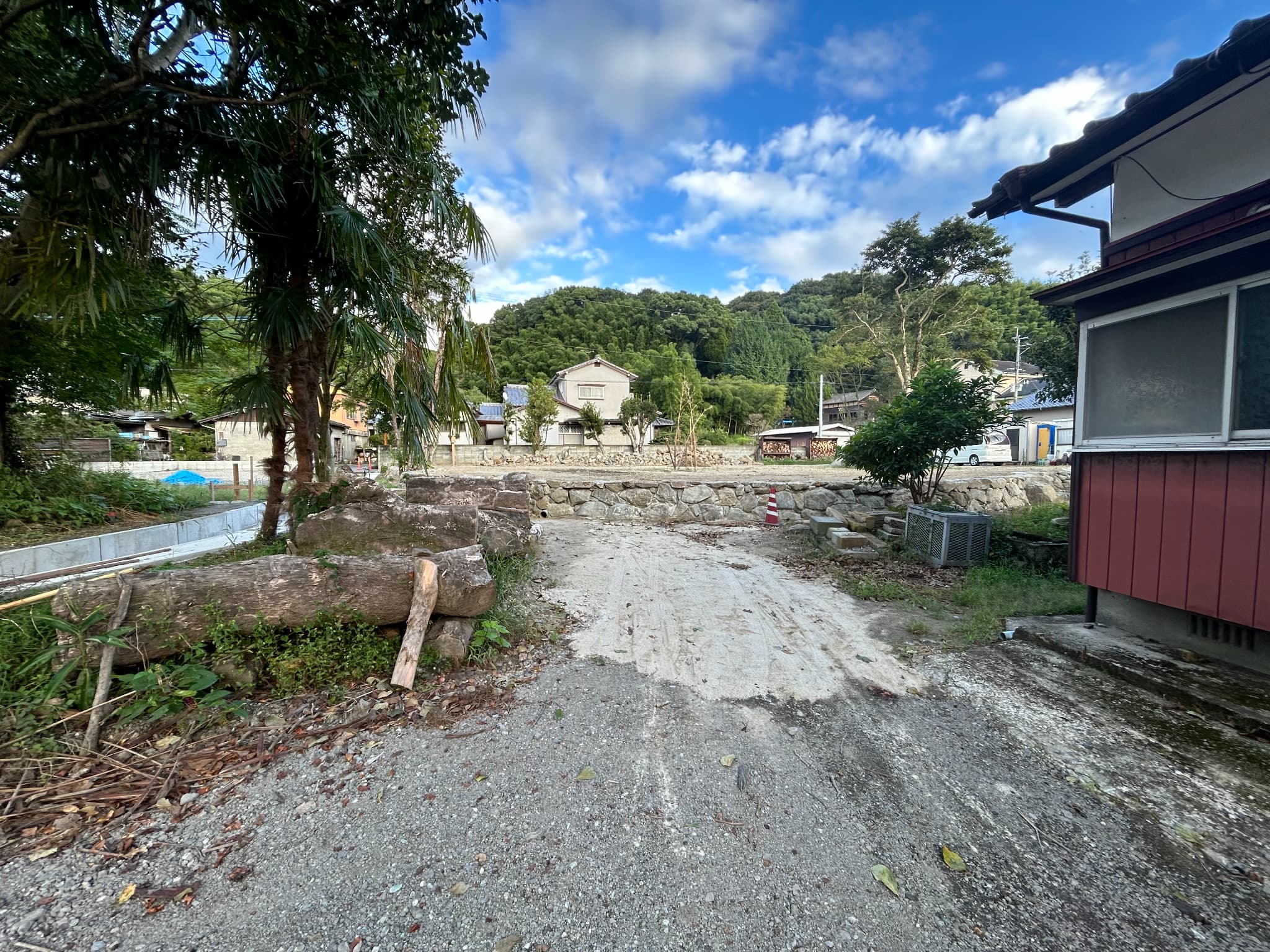 整地・石積み完了後の敷地全景アフター(福岡県みやま市本吉)